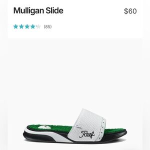 Reef Mulligan Slide Sandals - Green and Cream